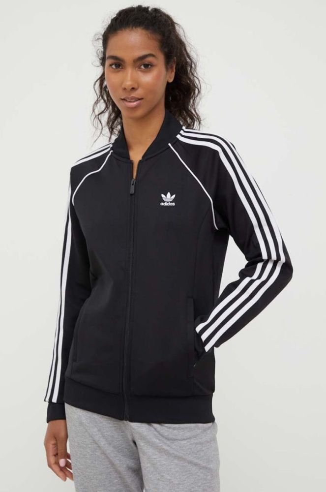 Кофта adidas Originals жіноча колір чорний з аплікацією (3372468) фото 4
