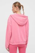 Кофта adidas жіноча колір рожевий з капюшоном однотонна (3506439)