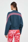 Кофта adidas жіноча  з аплікацією колір блакитний