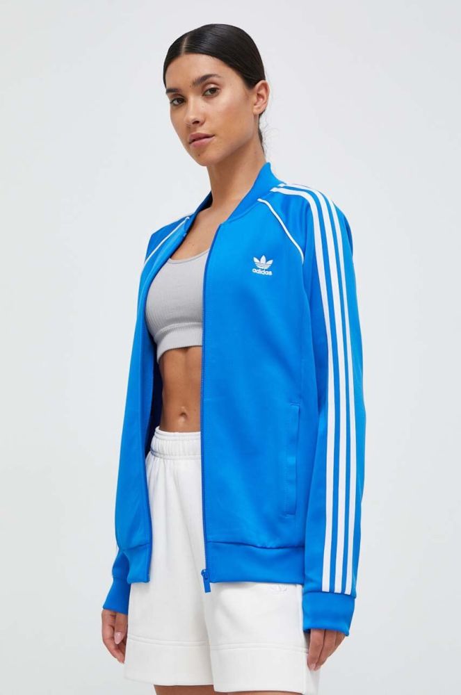 Кофта adidas Originals жіноча  з аплікацією колір блакитний