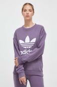 Бавовняна кофта adidas Originals жіноча колір фіолетовий з принтом