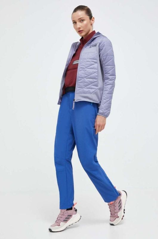 Спортивна кофта adidas TERREX Utilitas колір бордовий однотонна фото 2