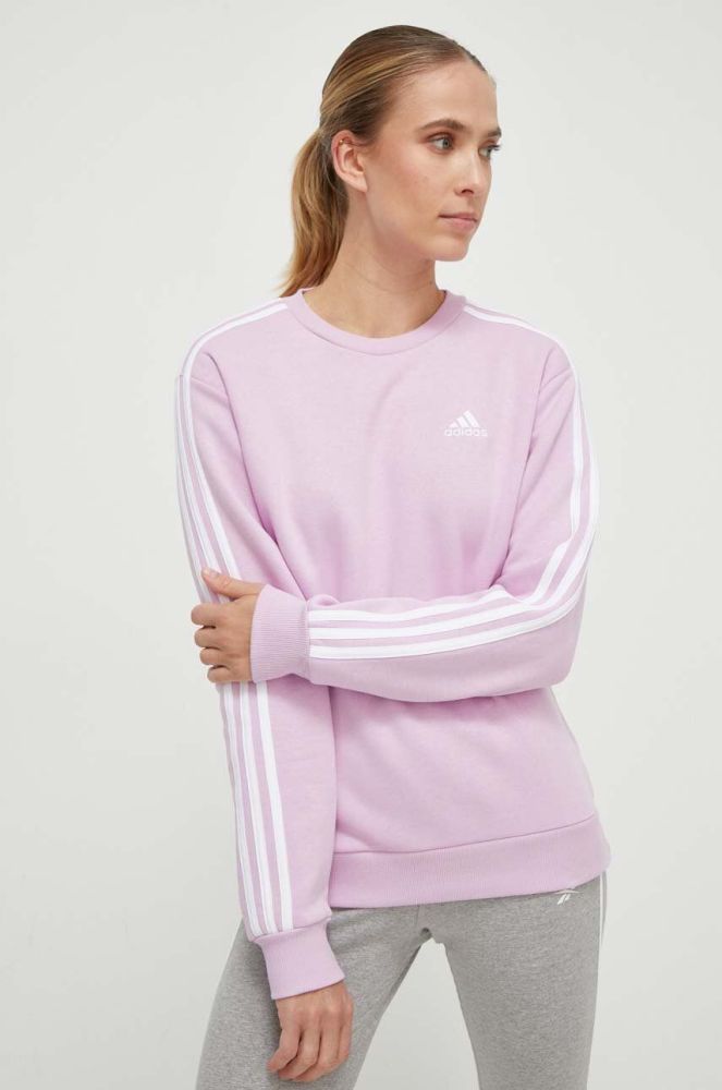 Кофта adidas жіноча колір рожевий з аплікацією (3557518)