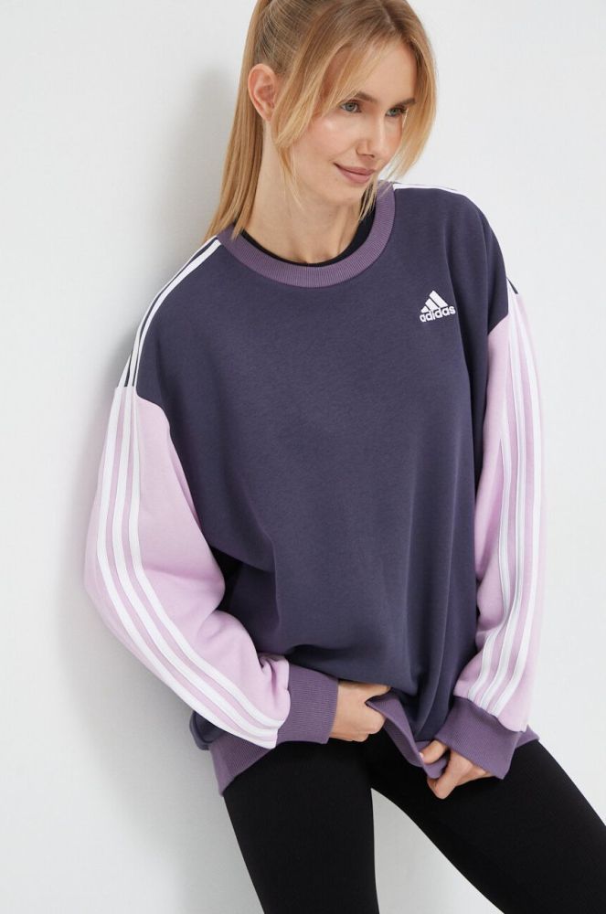 Кофта adidas жіноча колір фіолетовий візерунок (3393775)