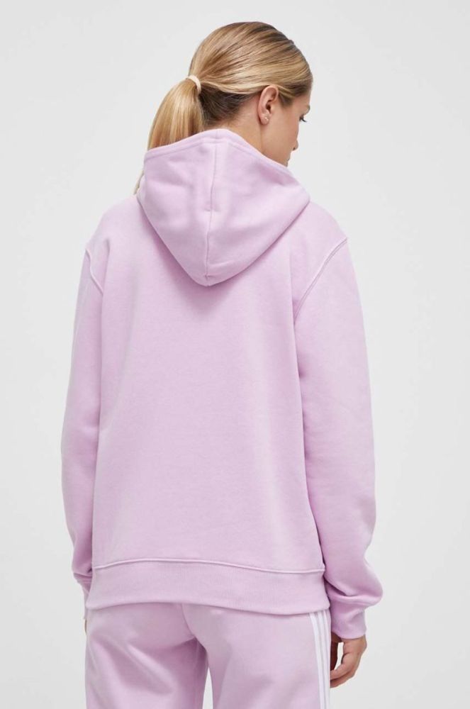 Кофта adidas жіноча колір рожевий з капюшоном з принтом (3613370) фото 3