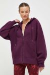 Кофта adidas by Stella McCartney колір фіолетовий з капюшоном з принтом Кофта adidas by Stella McCartney колір фіолетовий з капюшоном з принтом