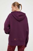 Кофта adidas by Stella McCartney колір фіолетовий з капюшоном з принтом