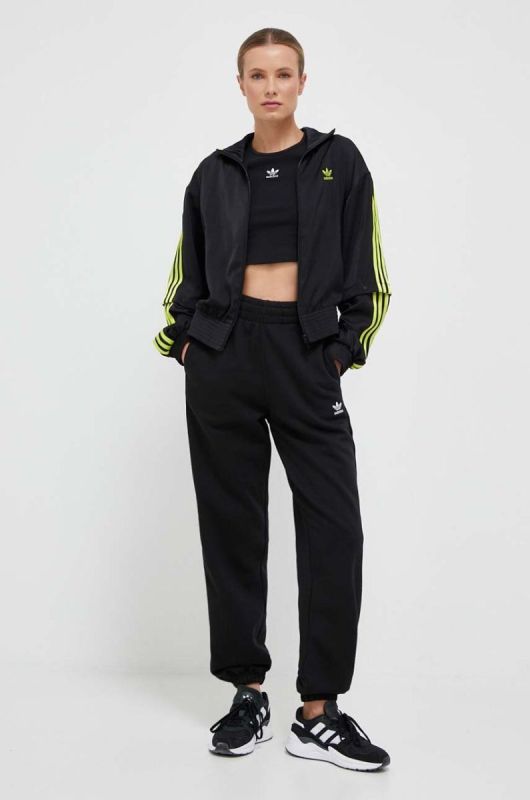Кофта adidas Originals жіноча колір чорний з аплікацією (3359796) фото 2