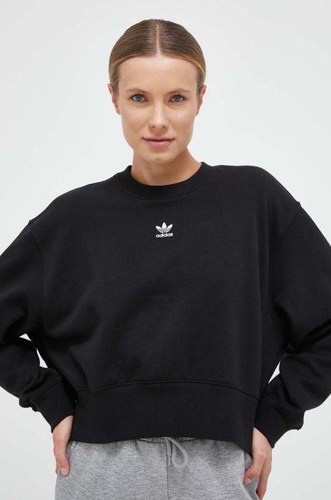 Кофта adidas Originals жіноча колір чорний однотонна (3453486)
