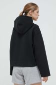 Кофта adidas Originals Premium Essentials Short Hoodie жіноча колір чорний з капюшоном однотонна IC5247-BLACK