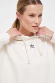 Кофта adidas Originals жіноча колір бежевий з капюшоном однотонна (3359821)