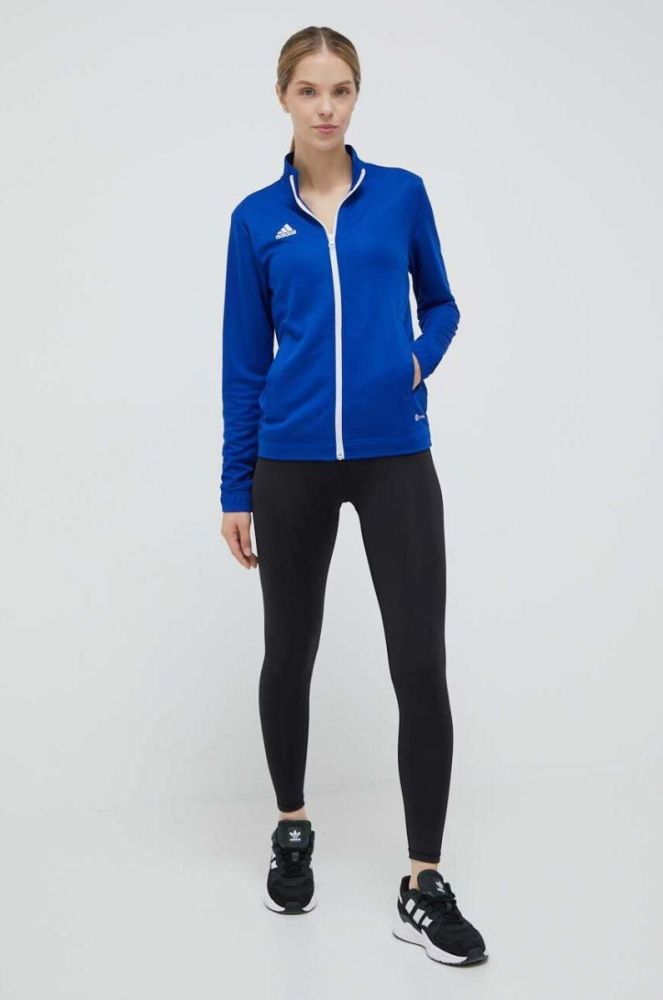 Тренувальна кофта adidas Performance Entrada 22 однотонна колір блакитний фото 2