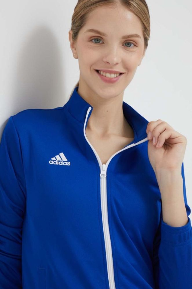 Тренувальна кофта adidas Performance Entrada 22 однотонна колір блакитний фото 4