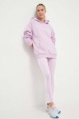 Кофта adidas жіноча колір рожевий з капюшоном однотонна (3644645)