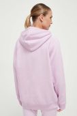 Кофта adidas жіноча колір рожевий з капюшоном однотонна (3644645)