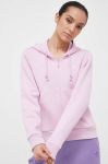 Кофта adidas жіноча колір рожевий з капюшоном з аплікацією (3324553)