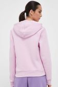 Кофта adidas жіноча колір рожевий з капюшоном з аплікацією (3324553)