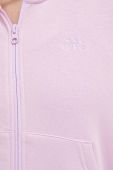 Кофта adidas жіноча колір рожевий з капюшоном з аплікацією (3324553)