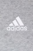 Бавовняна кофта adidas жіноча колір сірий меланж