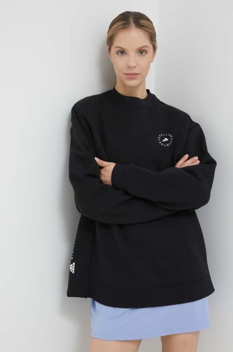 Кофта adidas by Stella McCartney колір чорний однотонна