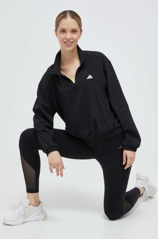 Тренувальна кофта adidas Performance Training Essentials колір чорний однотонна фото 2