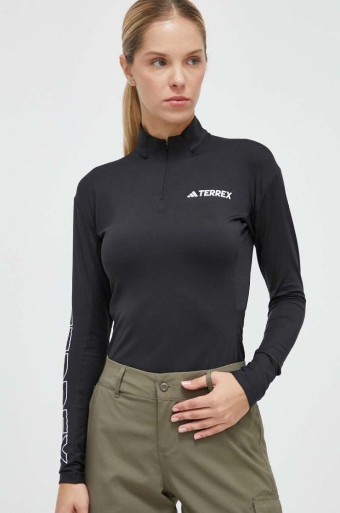 Спортивна кофта adidas TERREX Xperior колір чорний з принтом фото 4