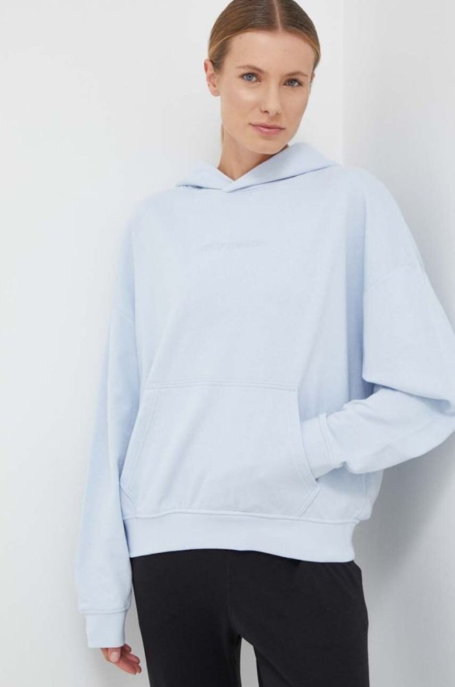 Кофта Helly Hansen жіноча з капюшоном однотонна колір блакитний фото 4