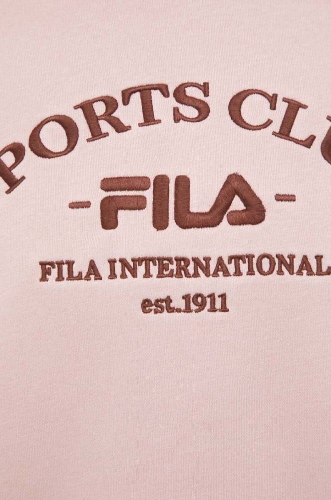 Кофта Fila жіноча колір рожевий з аплікацією фото 5