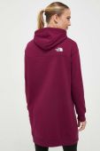 Кофта The North Face жіноча колір фіолетовий з капюшоном однотонна