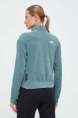 Спортивна кофта The North Face Homesafe Snap Neck колір зелений однотонна