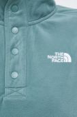 Спортивна кофта The North Face Homesafe Snap Neck колір зелений однотонна
