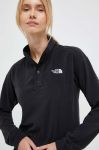 Спортивна кофта The North Face Homesafe Snap Neck колір чорний однотонна Спортивна кофта The North Face Homesafe Snap Neck колір чорний однотонна
