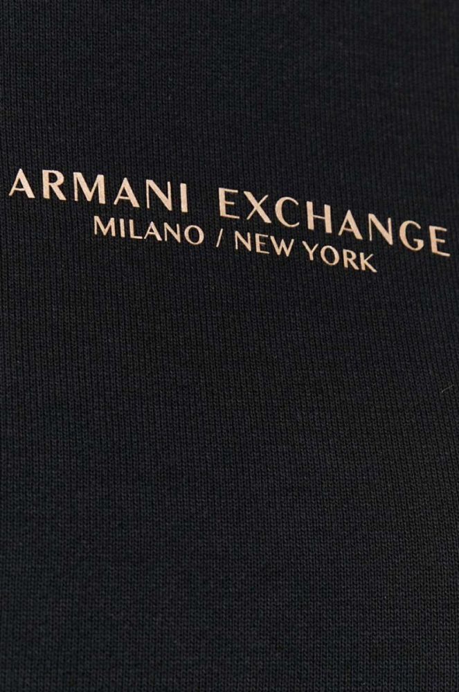 Кофта Armani Exchange жіноча колір чорний з принтом (3461675) фото 5