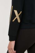 Бавовняна кофта Armani Exchange жіноча колір чорний з принтом