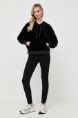 Кофта Armani Exchange жіноча колір чорний з капюшоном з аплікацією (3503620)