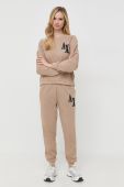 Кофта Armani Exchange жіноча колір бежевий з аплікацією