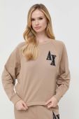 Кофта Armani Exchange жіноча колір бежевий з аплікацією