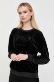 Кофта Armani Exchange жіноча колір чорний з аплікацією (3503624)