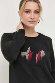Кофта Liu Jo жіноча колір чорний з аплікацією (3383168)