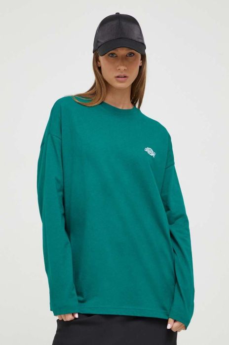 Бавовняний лонгслів Dickies колір зелений