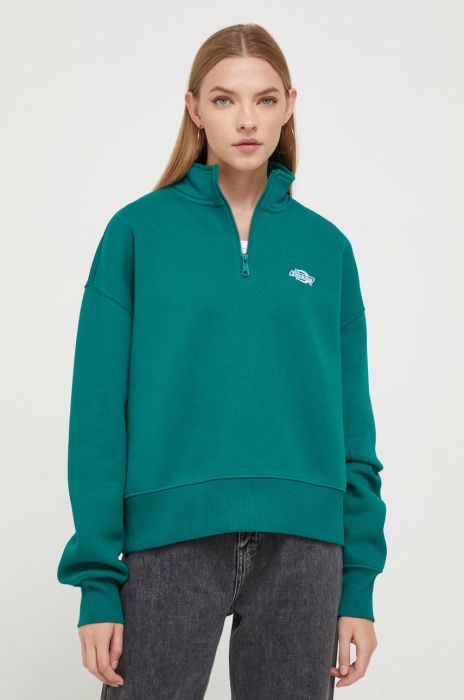 Кофта Dickies жіноча колір зелений однотонна (3519697)