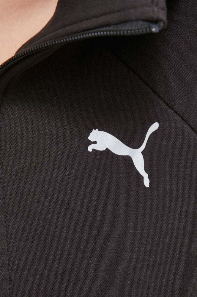 Тренувальна кофта Puma колір чорний з капюшоном візерунок фото 6