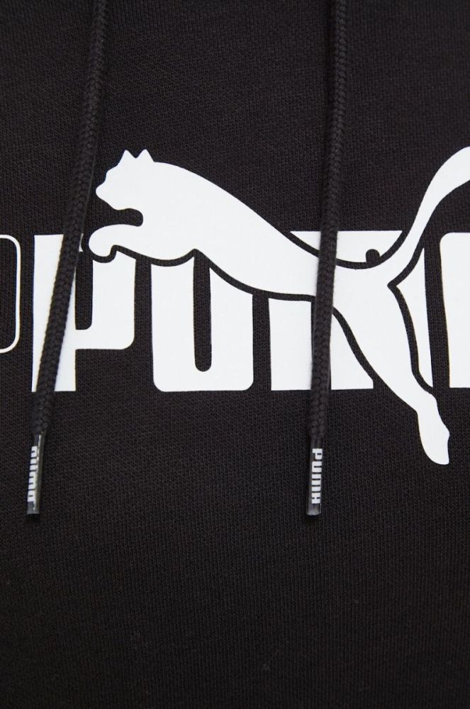 Кофта Puma жіноча колір чорний з капюшоном з принтом (3441498) фото 5