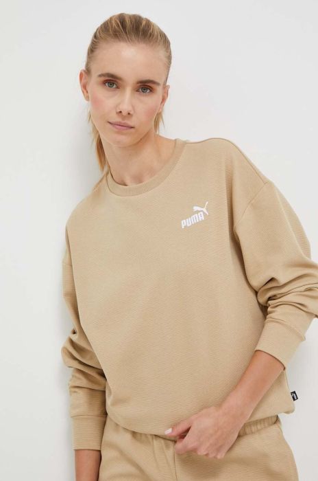 Кофта Puma жіноча колір бежевий однотонна (3436939)