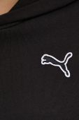 Бавовняна кофта Puma жіноча колір чорний з капюшоном однотонна (3503141)