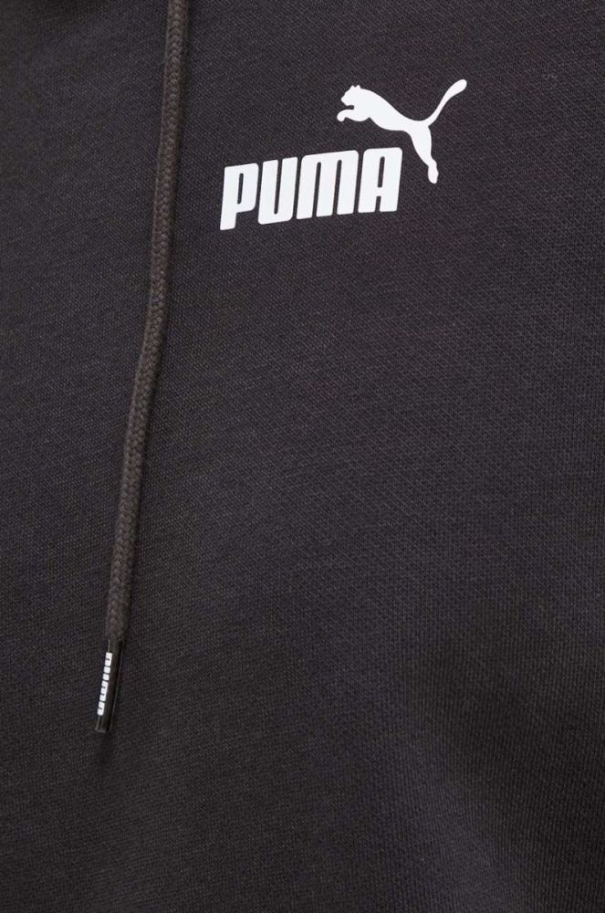 Кофта Puma жіноча колір чорний з капюшоном з принтом (3553528) фото 5