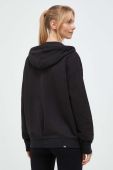 Бавовняна кофта Puma жіноча колір чорний з капюшоном однотонна (3441509)
