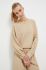Кофта Puma жіноча колір бежевий однотонна (3436946)
