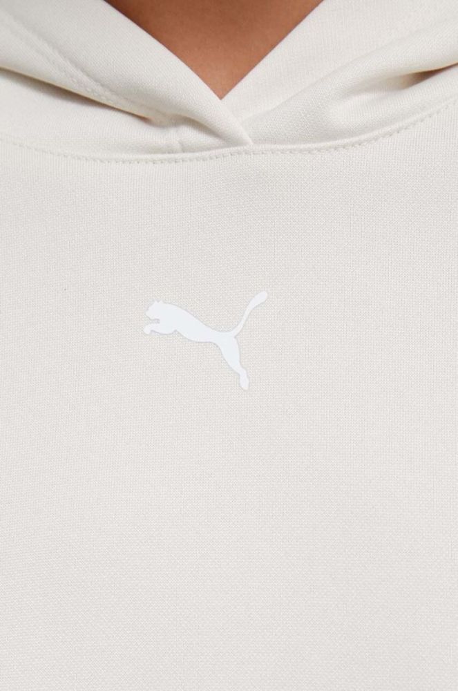 Кофта Puma жіноча колір бежевий з капюшоном однотонна (3632546) фото 5
