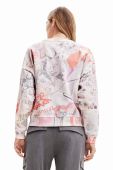 Кофта Desigual жіноча колір білий візерунок